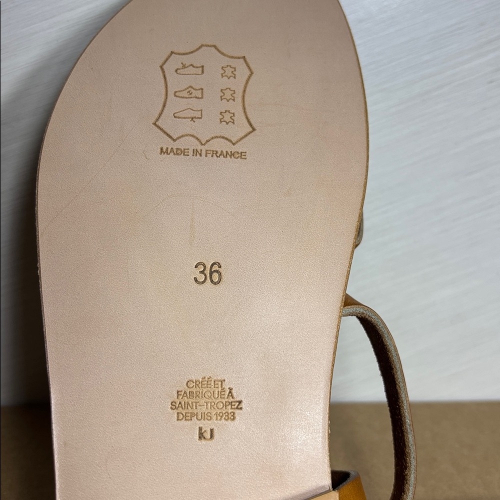 K. Jacques St. Tropez Epicure Leather Sandals Brown NIBox EU36 (6)Made in France - Picture 10 of 13